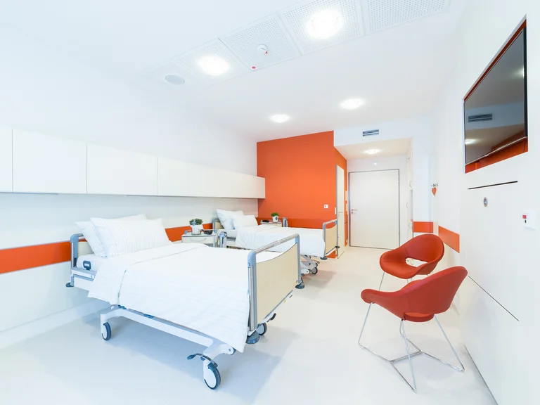 Patientenzimmer in der Geburtshilfe des Marien Hospital Witten