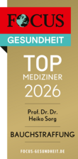 Top Mediziner 2026, Prof. Dr. Dr. Heiko Sorg, Bauchstraffung
