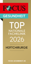 Focus-Siegel: Top nationale Fachklinik 2026, Hüftchirurgie