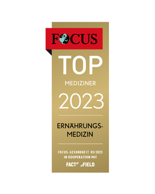 FOCUS-Siegel "Top Mediziner 2023 für Ernährungsmedizin"